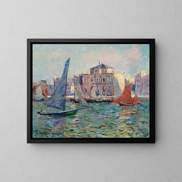 Les Martigues - Gustave Loiseau — framed artwork on a wall