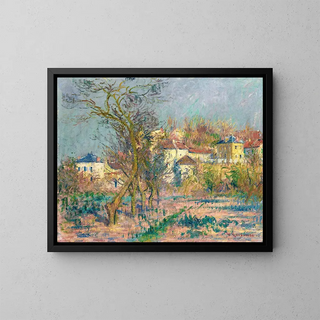 L'Hermitage, ciruelos en flor - Gustave Loiseau — cuadro enmarcado en la pared