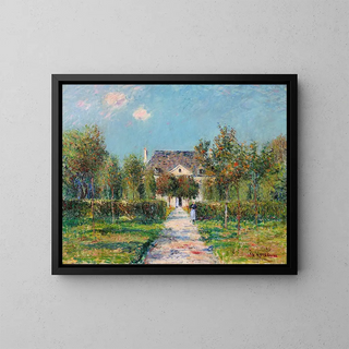 L'Hôtel de Mademoiselle Ernestine Saint-Jouin Finistère o El huerto de Mademoiselle Ernestine Saint-Jouin - Gustave Loiseau — cuadro enmarcado en la pared