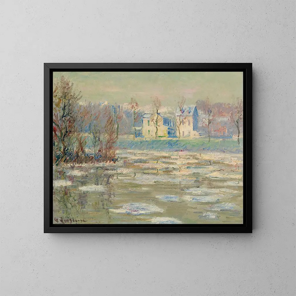 Loise en hiver - Gustave Loiseau — framed artwork on a wall
