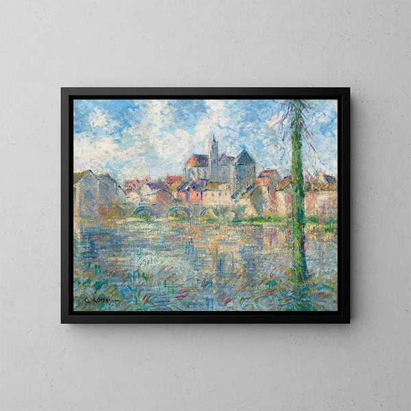 Moret-sur-Loing - Gustave Loiseau — framed artwork on a wall