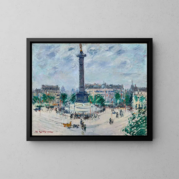 Place de la Bastille - Gustave Loiseau — framed artwork on a wall