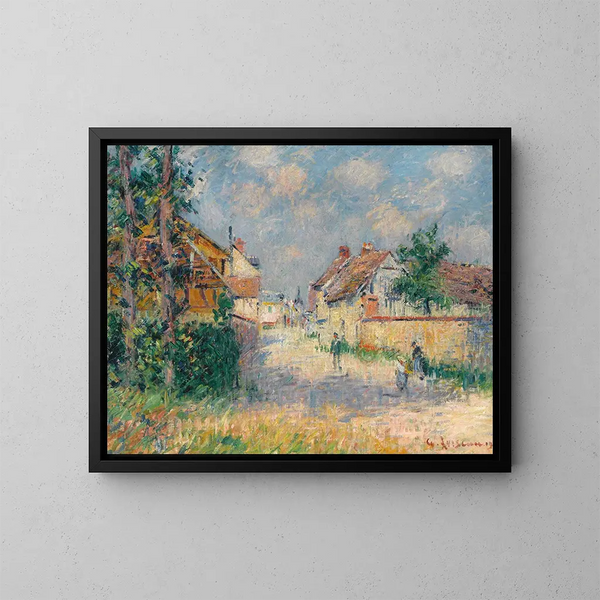 Rue Saint-Cyr-du-Vaudreuil - Gustave Loiseau — framed artwork on a wall