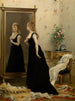 Frente al espejo - Gustave Léonard de Jonghe — vista de la obra