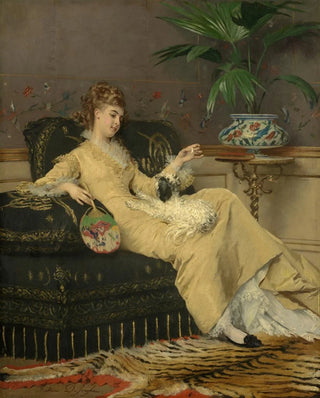 Gustave Lonard de Jonghe - Woman in yellow.webp