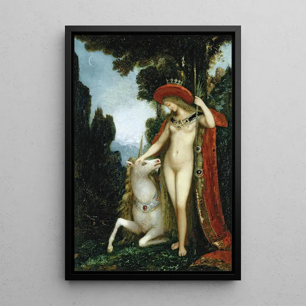 La Licorne - Gustave Moreau — cuadro enmarcado en la pared