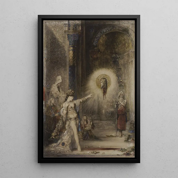 L'Apparition - Gustave Moreau — cuadro enmarcado en la pared