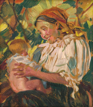 Gustv Mall - A Village Mother with a Child.webp