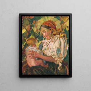 Gustv Mall - A Village Mother with a Child.webp