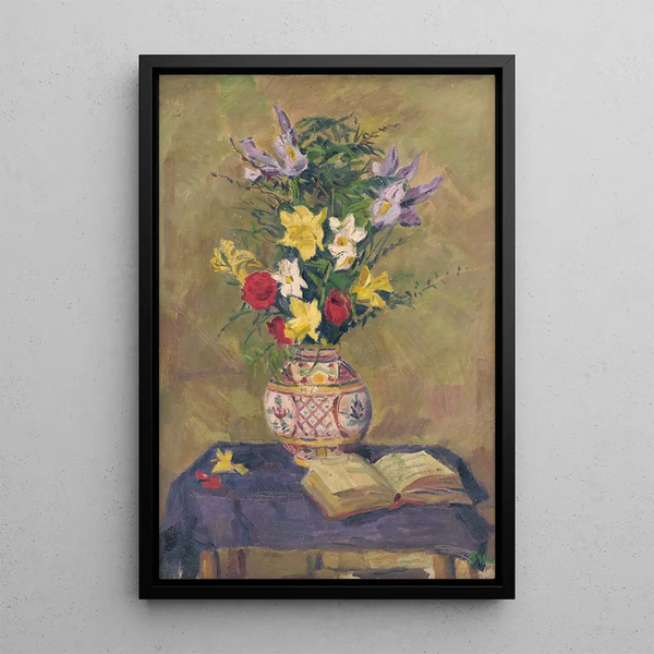 Flower Painting - Gustav Mahler — framed artwork on a wall