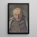 Study of a Church Beggar's Head - Gustav Mahler — framed artwork on a wall