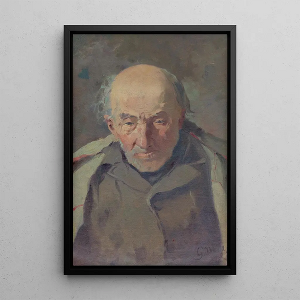 Study of a Church Beggar's Head - Gustav Mahler — framed artwork on a wall