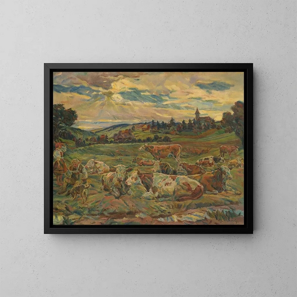 Breakfast of a Cowherd - Gustav Mahler — framed artwork on a wall