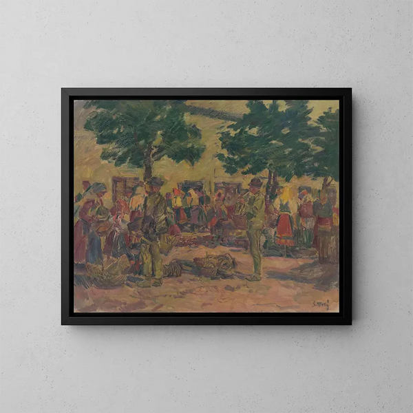 Mercado de Pezinok - Gustav Mahler — cuadro enmarcado en la pared