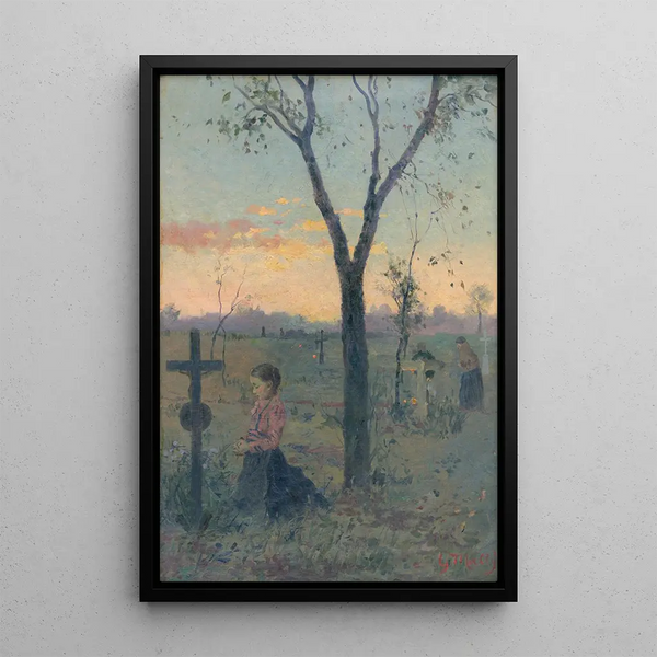 Silent Prayer on a Tomb - Gustav Mahler — framed artwork on a wall