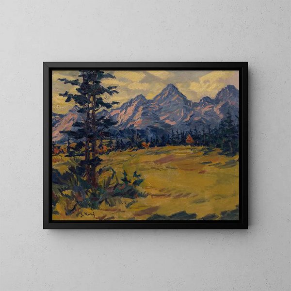 Paisaje de los Tatras - Gustav Mahler — cuadro enmarcado en la pared