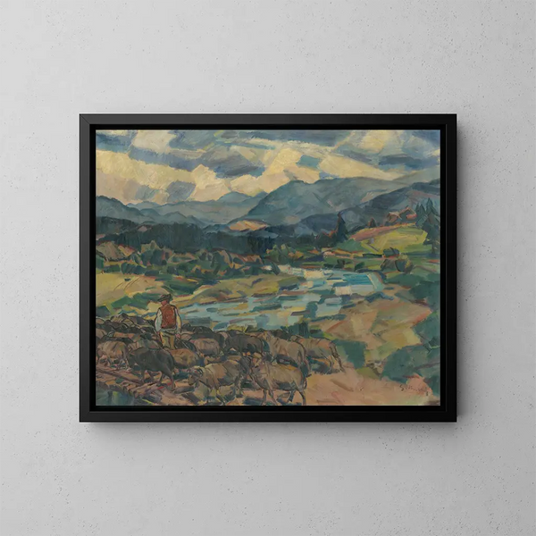 En el prado - Gustav Mahler — cuadro enmarcado en la pared