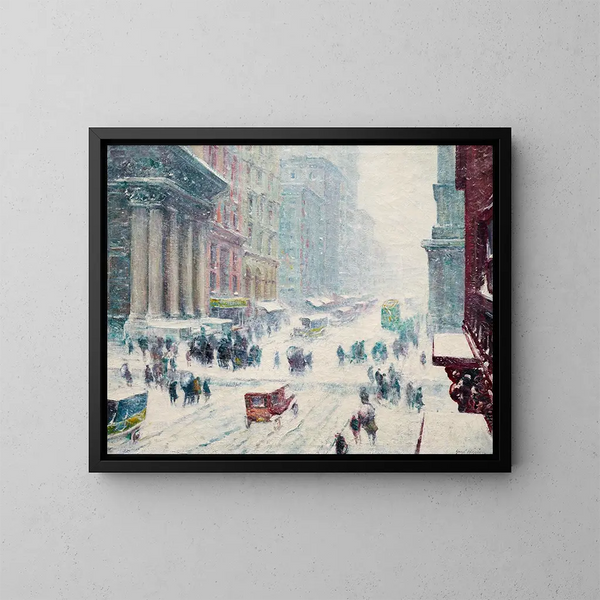 Quinta Avenida en invierno - Guy Carleton Wiggins — cuadro enmarcado en la pared