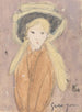 Niña con un sombrero grande - Gwen John — vista de la obra