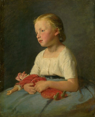Gyula Benczr - Little Girl with a Doll.webp