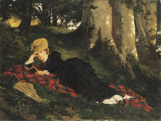 Gyula Benczr - Woman Reading in a Forest.webp