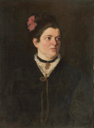 Gyula Stetka - Portrait of a Lady with a Pink Bow.webp