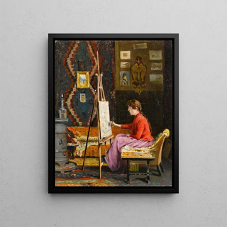 Halil Pasha - Girl Painter and Her Studio.webp
