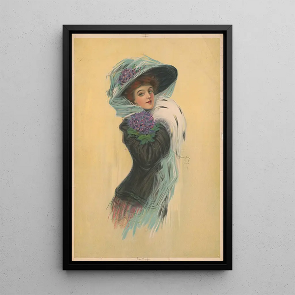 Violet Painting - Hamilton King — framed artwork on a wall