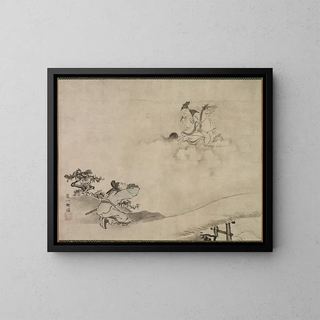 taoísta inmortal - Hanabusa Itchō — cuadro enmarcado en la pared