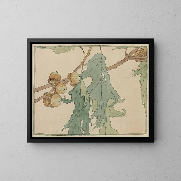 Oak and Acorns - Hannah Borger Overbeck — framed artwork on a wall