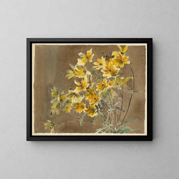 Yellow and Orange Flower - Hannah Borger Overbeck — framed artwork on a wall
