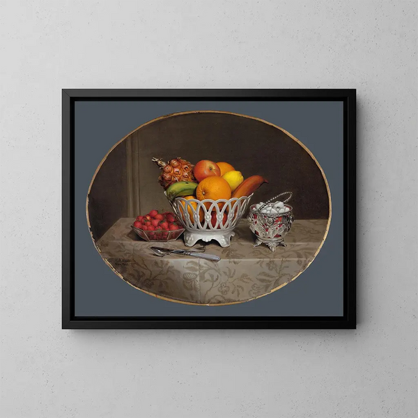 Naturaleza muerta con frutas - Hannah Brown Skeele — cuadro enmarcado en la pared