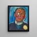 Retrato de un caballero con monóculo - Hanns Bolz — cuadro enmarcado en la pared