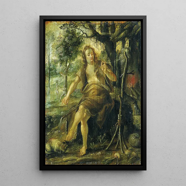 Ève filant - Hans Ammon — cuadro enmarcado en la pared