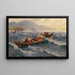 Traversée orageuse au fjord - Hans Andreas Dahl — cuadro enmarcado en la pared