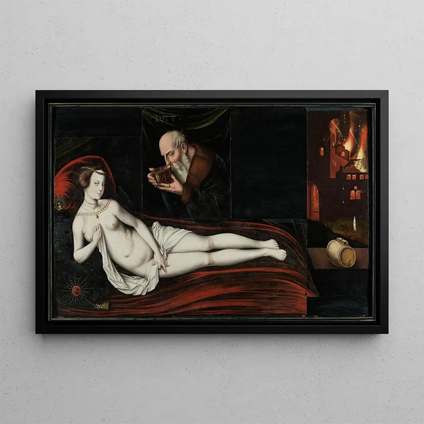 La Hija Mayor de Loth - Hans Baldung — cuadro enmarcado en la pared