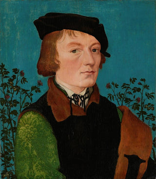 Hans Baldung - Portrait of a Man in Front of a Rose Hedge.webp