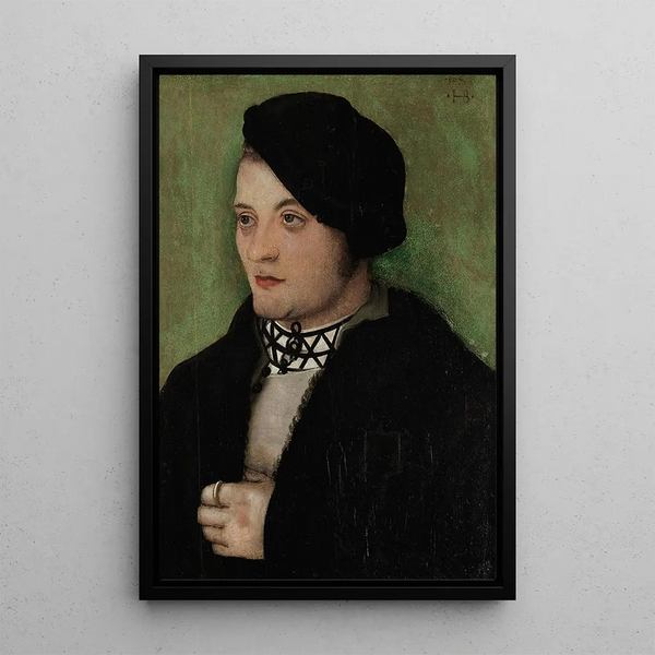 Retrato de un joven - Hans Baldung — cuadro enmarcado en la pared
