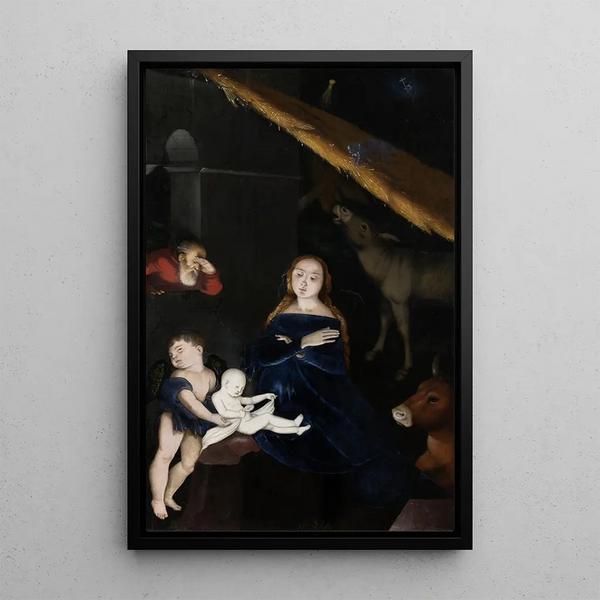La Natividad - Hans Baldung — cuadro enmarcado en la pared