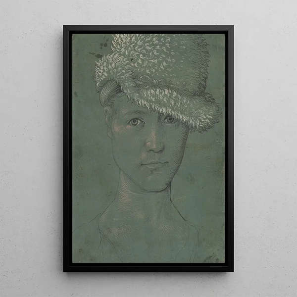 Autorretrato de juventud - Hans Baldung — cuadro enmarcado en la pared