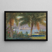 The Reliance steamer off Jamaica - Hans Bohrdt — framed artwork on a wall