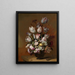 Naturaleza muerta floral - Hans Bollongier — cuadro enmarcado en la pared
