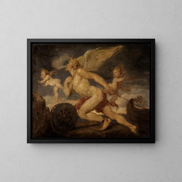 Alegoría de la fuerza del vapor - Hans Canon — cuadro enmarcado en la pared