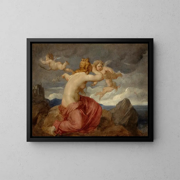 Alegoría de la telegrafía - Hans Canon — cuadro enmarcado en la pared