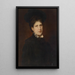Retrato de una mujer con sombrero - Hans Canon — cuadro enmarcado en la pared