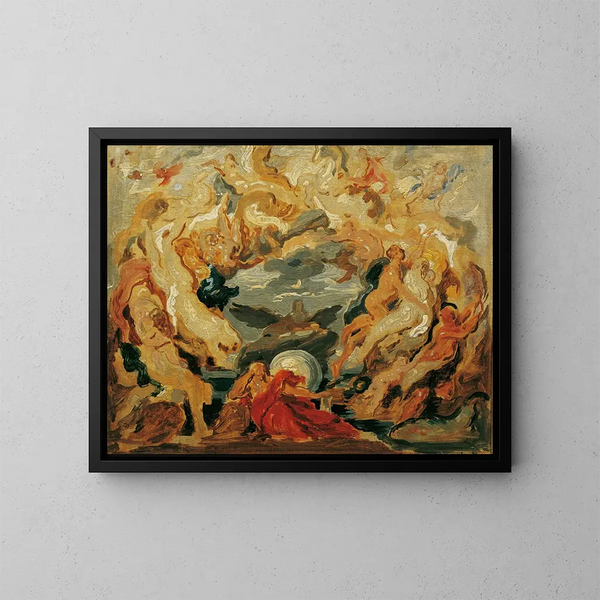 El ciclo de la vida - Hans Canon — cuadro enmarcado en la pared