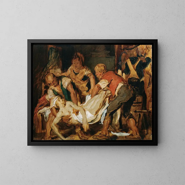 La salvación del cuerpo de Jean-Paul Marat - Hans Canon — cuadro enmarcado en la pared