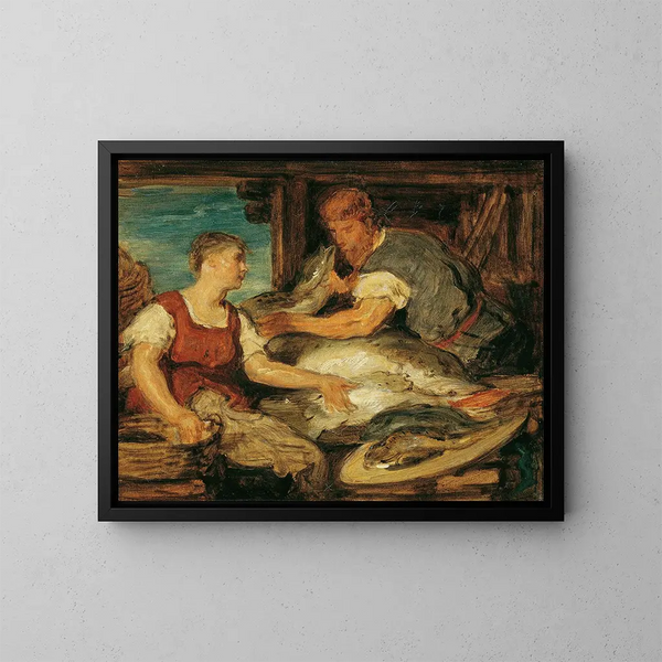 La poissonnière - Hans Canon — cuadro enmarcado en la pared