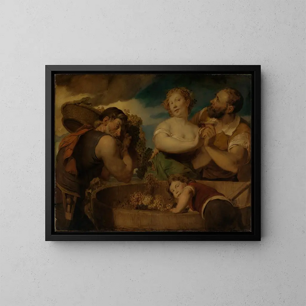 La vendange - Hans Canon — cuadro enmarcado en la pared