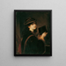Niña con estereoscopio - Hans Canon — cuadro enmarcado en la pared